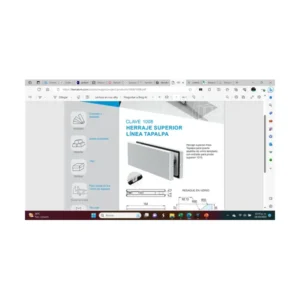 Herraje superior linea Tapalpa puerta abatible