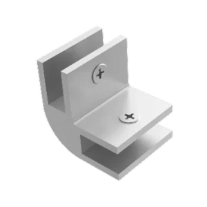 Conector "ELE" de aluminio para vitrina