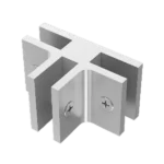 Conector "T" de aluminio para vitrina (10 MM)