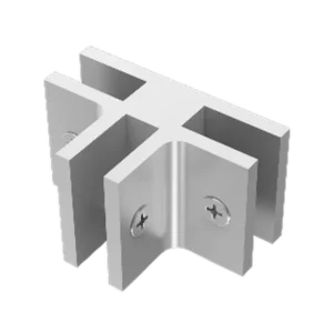 Conector "T" de aluminio para vitrina (10 MM)