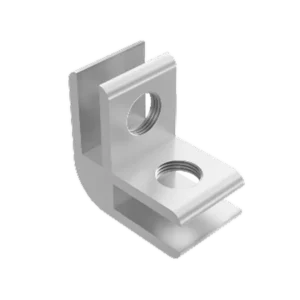 Conector "L" de aluminio para vitrina
