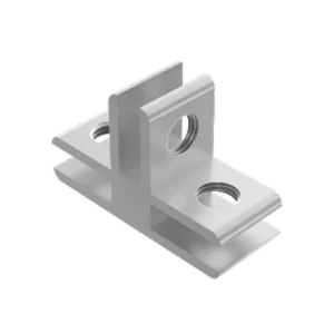 Conector "T" de aluminio para vitrina