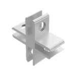 Conector "X" de aluminio para vitrina