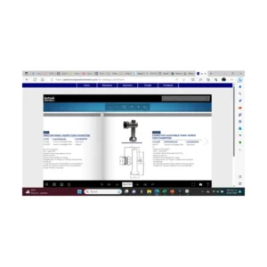 Conector ajustable a muro-vidrio con chapeton