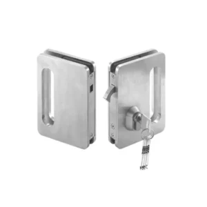 Chapa puerta corrediza doble de gancho con resque